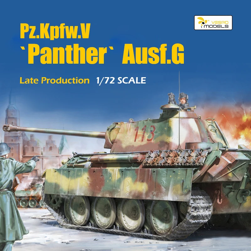 

VESPID Model Assembly Tank Model Kit VS720003 Panther Ausf.G late Production 1/72