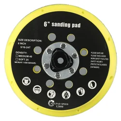 1pc 6 Inch 150mm 17 Holes Sander Backing Pad For BO6030 & BO6040 Festool RO1 ES150 ET2 ES / ETS 150 Orbital Sander Sanding Pad