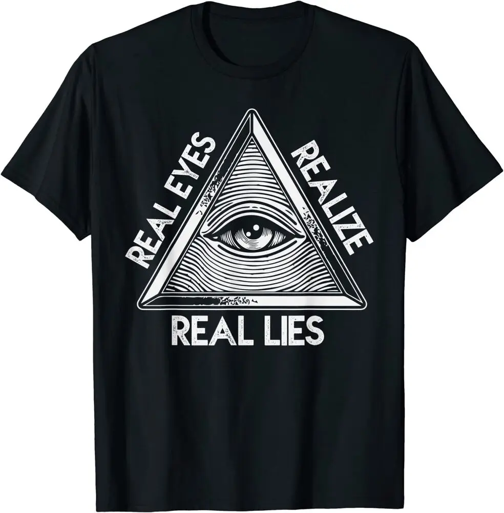 Seeing The Eye Realize Real Lies T-Shirt For Men Clothing Women Tees Y2K Tops Unisex Summer Short Sleeve