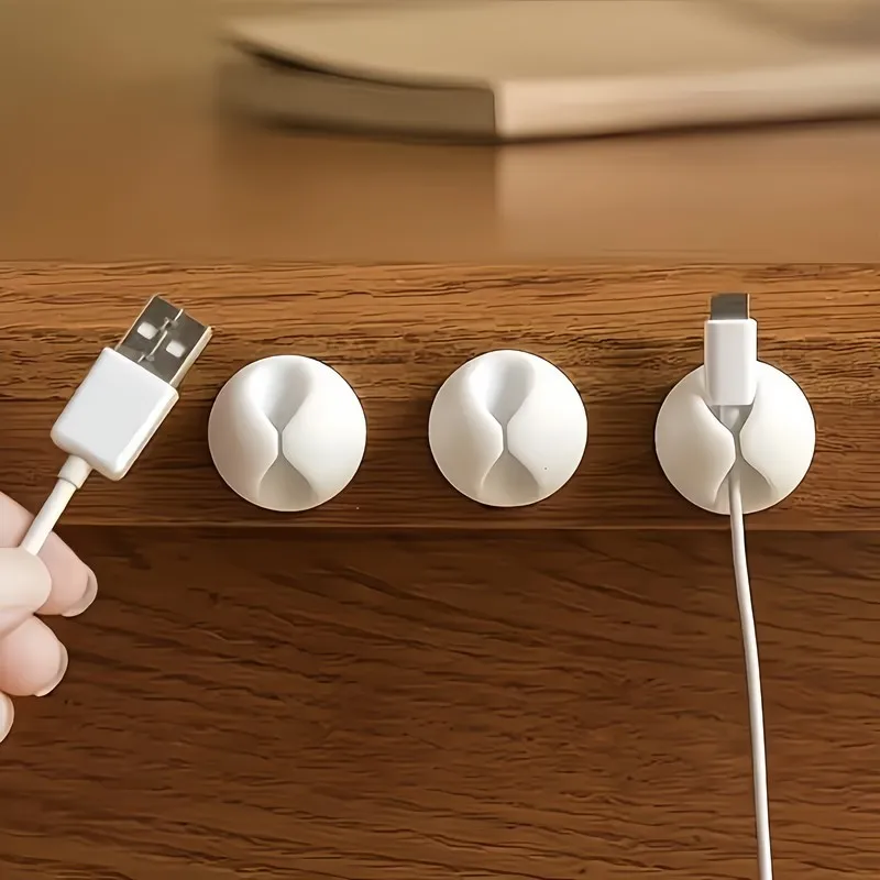 33 pcs Self Adhesive Cable Organizers, Strong Hold for Charging Cables and Wires, for Desk and Office