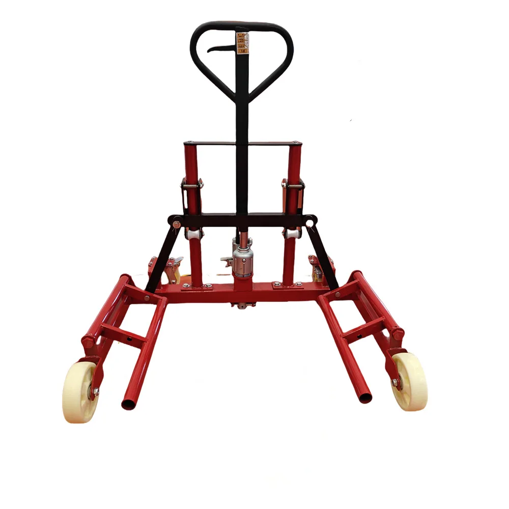 Large truck wheel-retaining forklift Tire loading and unloading artifact Tow tire Diniu Manual hydraulic forklift Heavy-duty dou