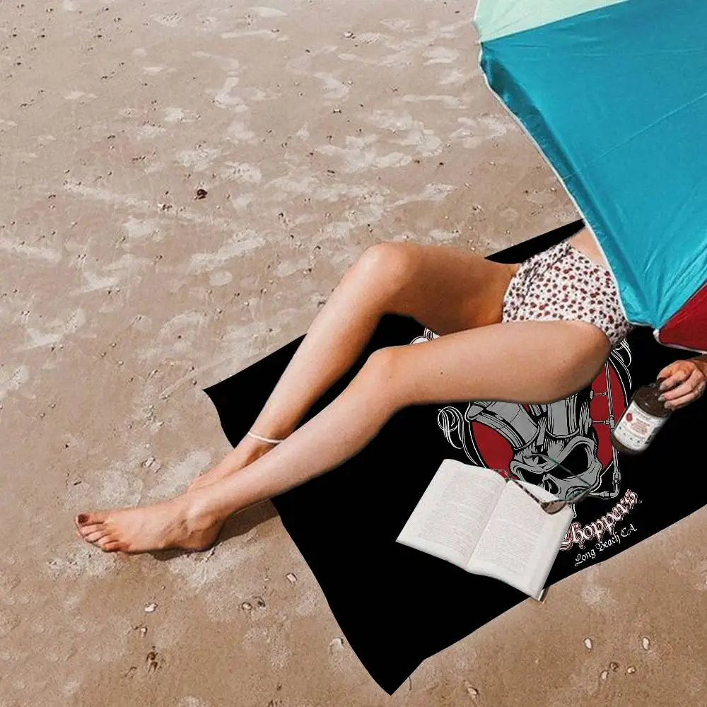 West C-Coast C-Choppers Beach Towel Colorful Bath Towels for Girl Microfiber Quick Dry Custom Sand Free Beach Yoga Spa Gym Pool