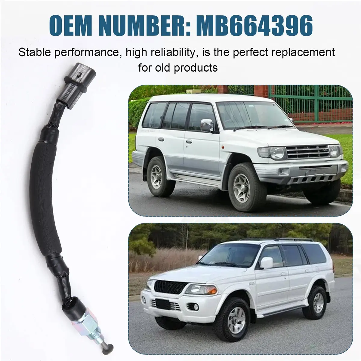 #70E Differential Lock Position Switch MB664396 for Mitsubishi Pajero,for Mitsubishi Pajero 2 MK2 Montero,(Black)