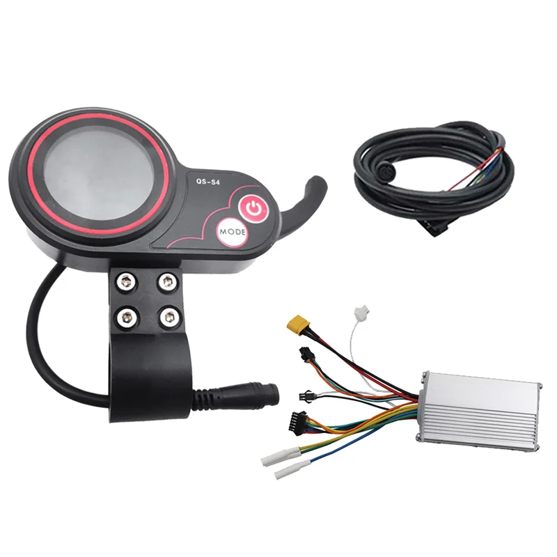 

AV36-QS-S4 72V Thumb Throttle LCD Display+48V 800W Controller Kit Black Plastic 6PIN Meter Only For Zero 11X Electric Scooter