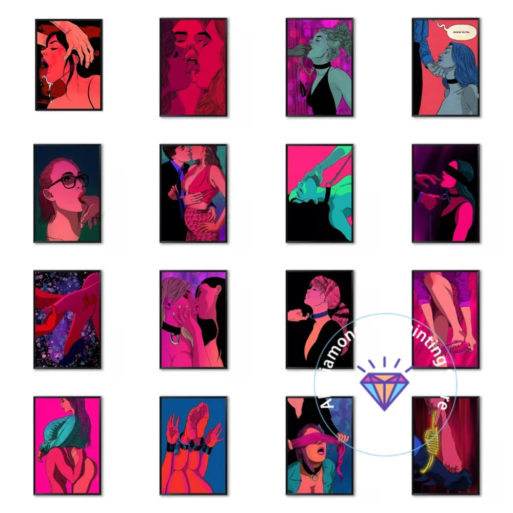 

Sexy Nude Lovers AB Diamond Painting Kit Square Round Diamond 5D DIY Mosaic Handmade Art Adult Exquisite Gift Crafts Home Decor