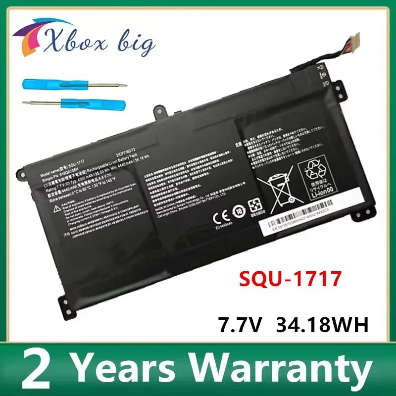 SQU-1717 7.7V 4550mAh 35.03Wh  Laptop Battery For Hasee Thor KINGBOOK U65A QL9S04 U-1717 PN:916QA108H