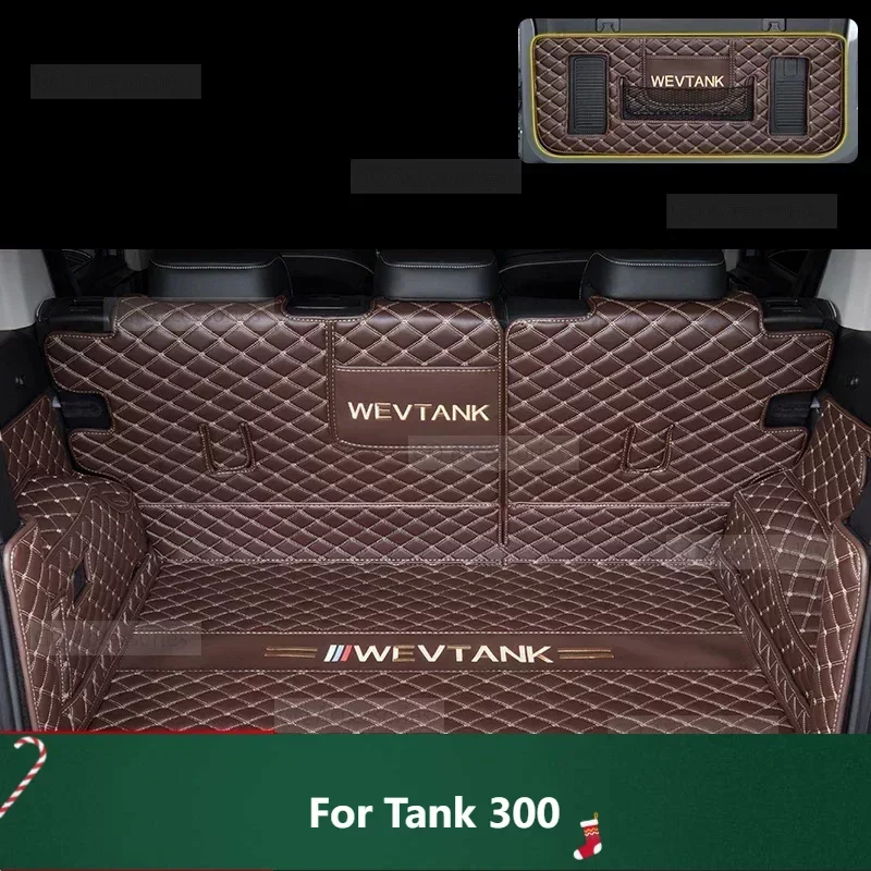 

New! For WEY GWM Tank 300 2021 2022 2023 Car Trunk Protection PU Leather Mat Catpet Interior Modification Cover Part Auto Access