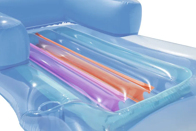 Pool-Floße, aufblasbar, zum Spielen, Wasserspaß, zusammenklappbar, PVC-Sofa, aufblasen, Lounge-Stuhl, schwimmend, Sommer, Schwimmen, Strand am Meer, 161 cm