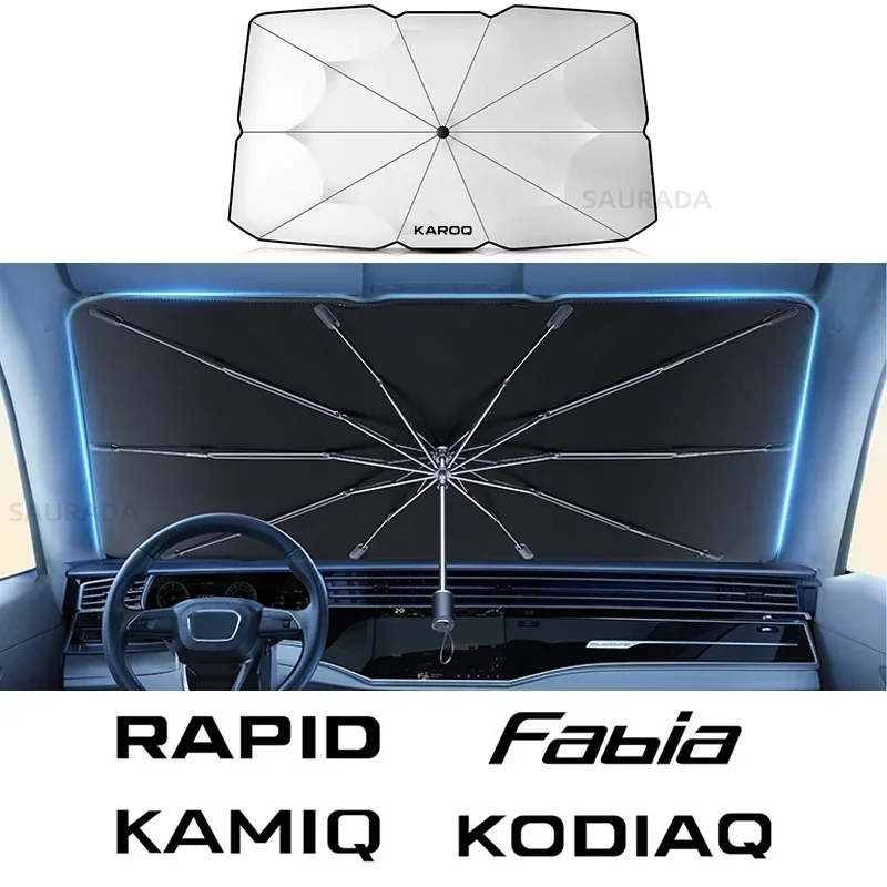 

Солнцезащитный козырек на лобовое стекло для Skoda Octavia Fabia Rapid Superb VIRS Kodiaq Scala Karoq Citigo Kamiq