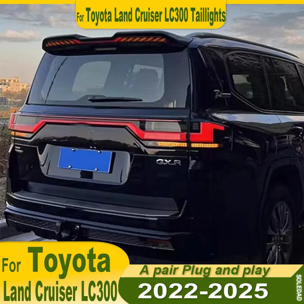 

Стайлинг автомобиля задний фонарь для Toyota Land Cruiser LC300 2022-2025 светодиодный задний фонарь DRL тормозной фонарь заднего хода автомобильные аксессуары