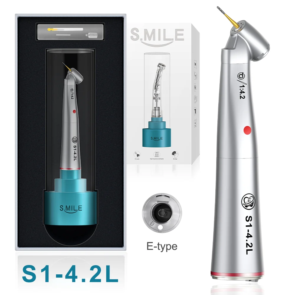 AI Dental Elektrischer Mikromotor AM7 mit LED, M4/B2 Anschlüsse, Hochleistungsfähig, Geeignet für Zahnärzte, Niedrigdrehzahl-Handstück 1:1/1:4.2/1:5