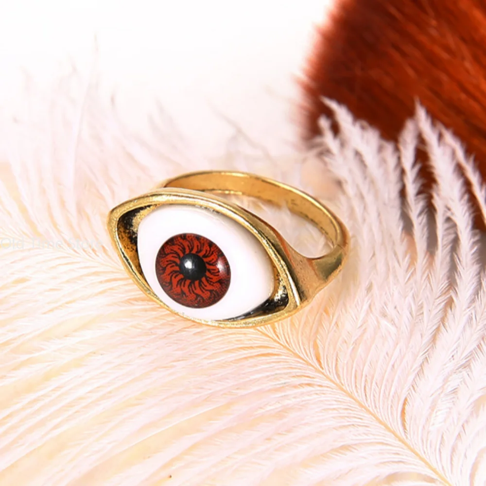 Punk Eyeball Rings for Men Women Unisex Evil Eye Vintage Halloween Jewelry Wholesale Exaggerated Gothic Rings Gift Кольца
