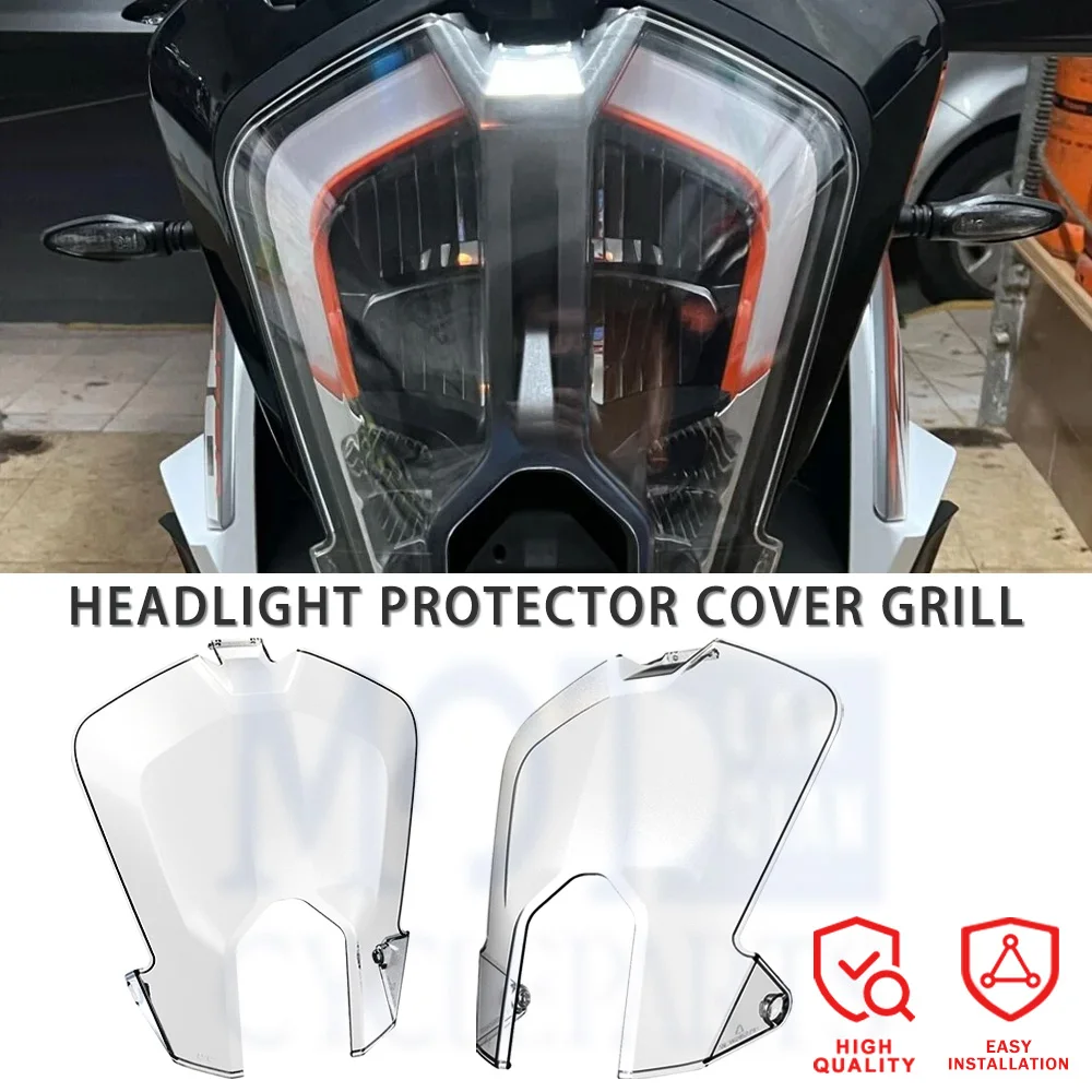 

2025 For 1290 Super Adventure R S 2021 2022 2023 Motorcycle Front Head Light Protection Acrylic Headlight Protector Guard Cover