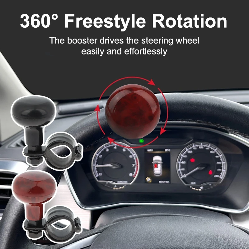 

Steering Wheel Booster Ball Handle-Universal Spinner Knob for Easy Car Turning,Ergonomic Driving Aid for Reduced Steering Effort