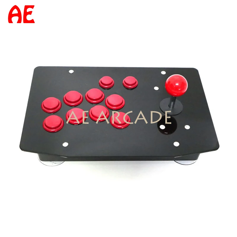 10 Buttons Right Handed Arcade Joystick USB Wired Black Acrylic Panel For PC Pandora Game