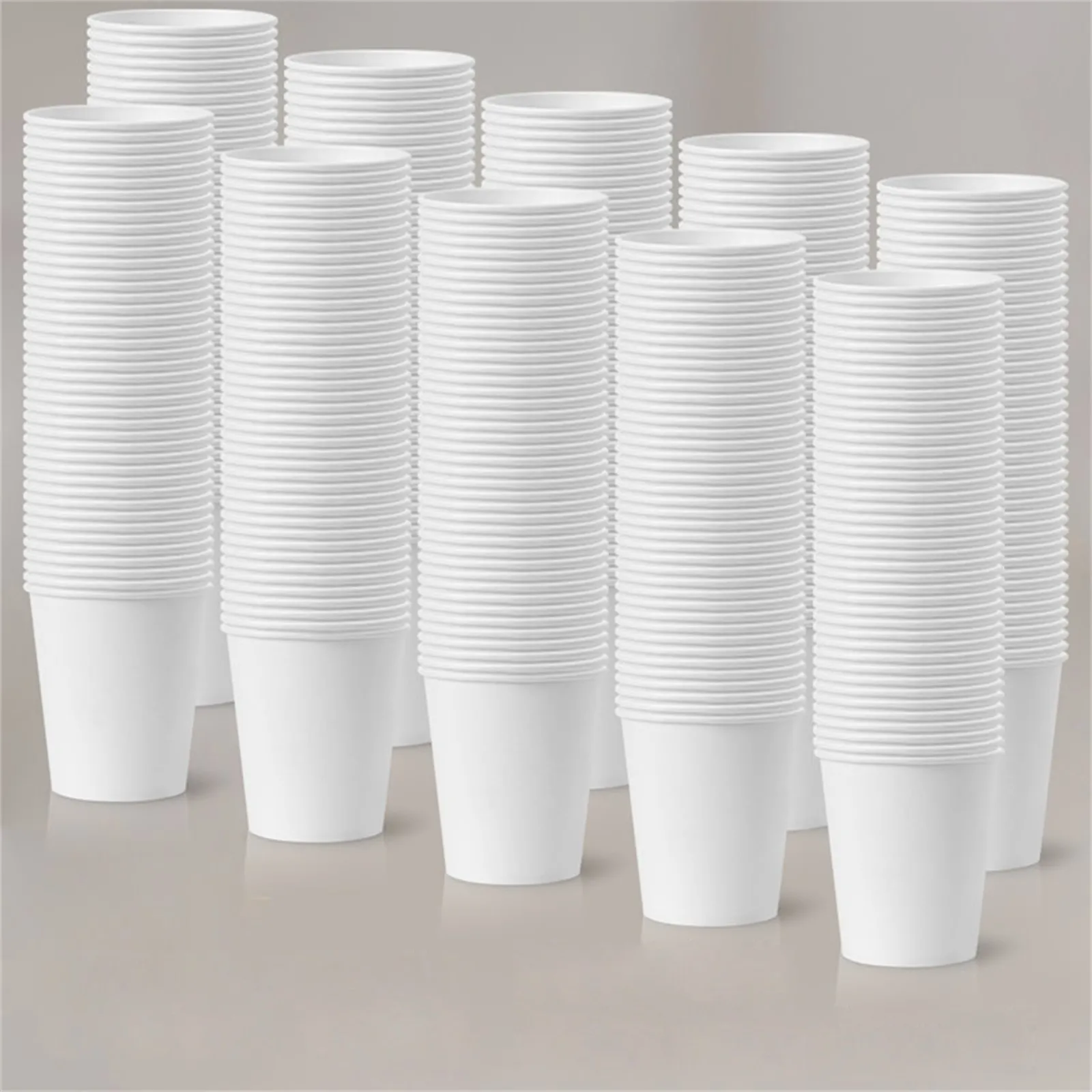 50-1000pcs Disposable Cups White Thicken Durable Cups For Hot And Cold Drinks Household Party Office Coffee Cup