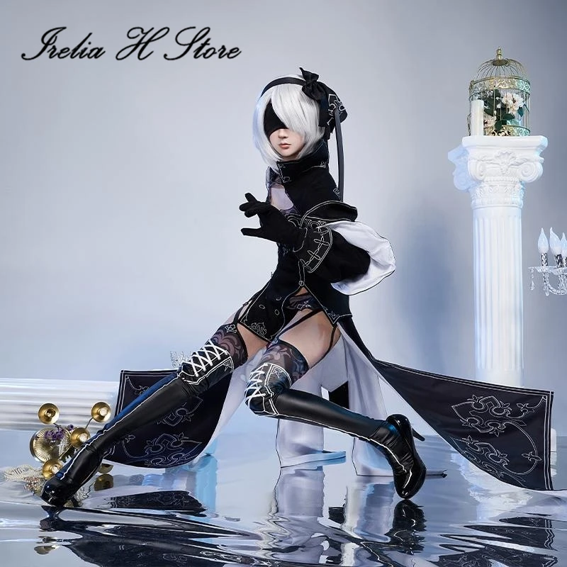 Irelia H Store Game Cosplay NieR:Automata 2B Cosplay YoRHa No. 2 Type B Combat Dress Women Halloween Costume image 3