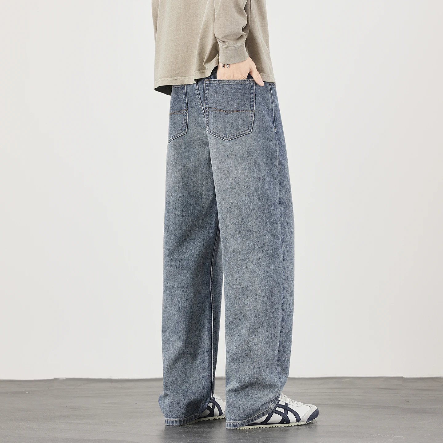 Jeans Men's Fall and Winter Baggy Casual Pants 2025 New N Fashion Brand Wide-legged Retro Pants