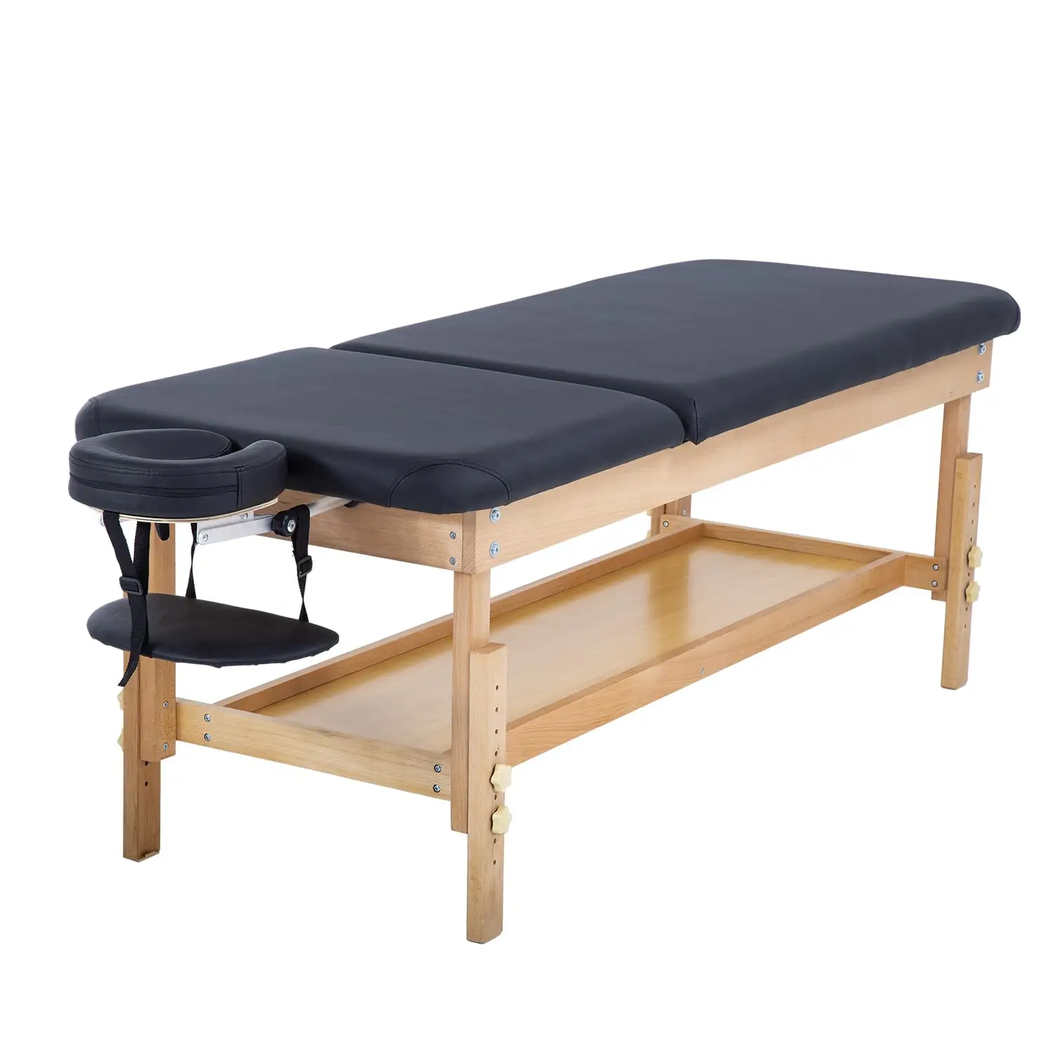 

Metal Frame Massage Table Stationary Massage Bed 74" L 28" W 2.5" THK Memory Foam Layer Heavy Duty Stationary, Customized