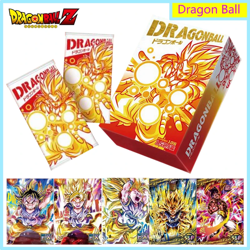 

Japanese Anime Dragon Ball Boxed Cards Famous Character Son Goku Limited EX Cards TCG Enthusiast Children Birthday Gifts Toys