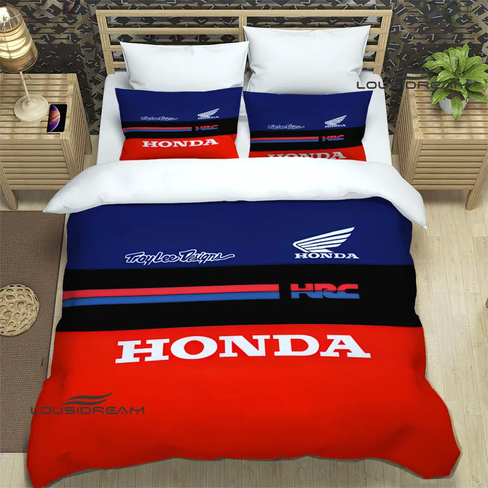 

HRC-HONDA motorcycle logo Bedding Sets exquisite bed supplies set duvet cover bed comforter set bedding set luxury birthday gift