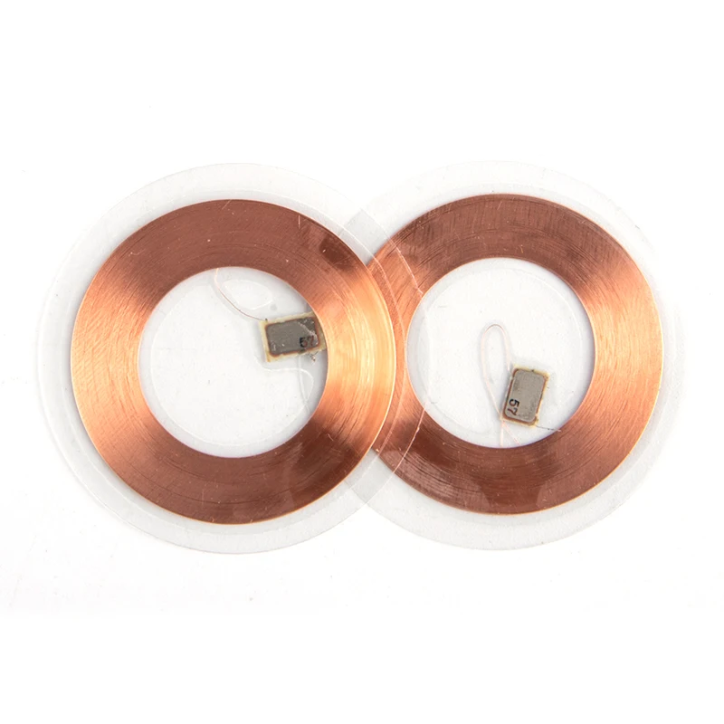 5 peças od 38mm mini 125khz id t5577 gravável regravável bobina de cobre cartão de moeda keyfob rfid cartão de acesso de telefone celular ultrafino