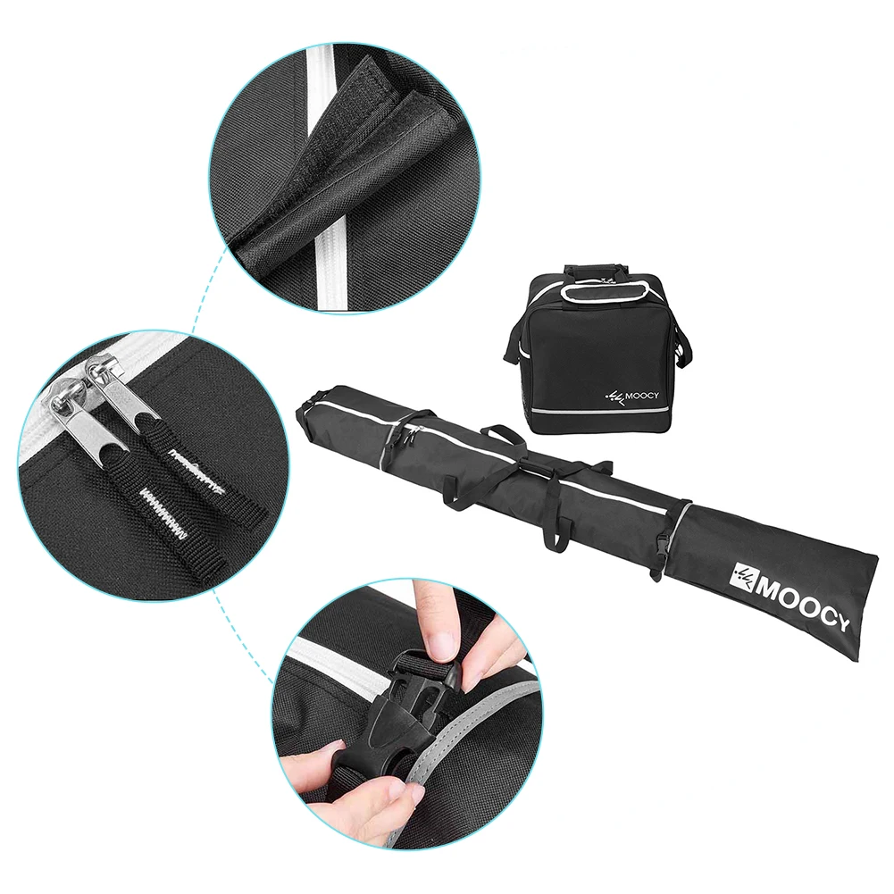 

2 Pcs Ski Set Waterproof Ski Bag & Boot Bag Set Durable Ski Carrier Bag & Boot Pouch Ski and Boot Travel Kit for Adults Children