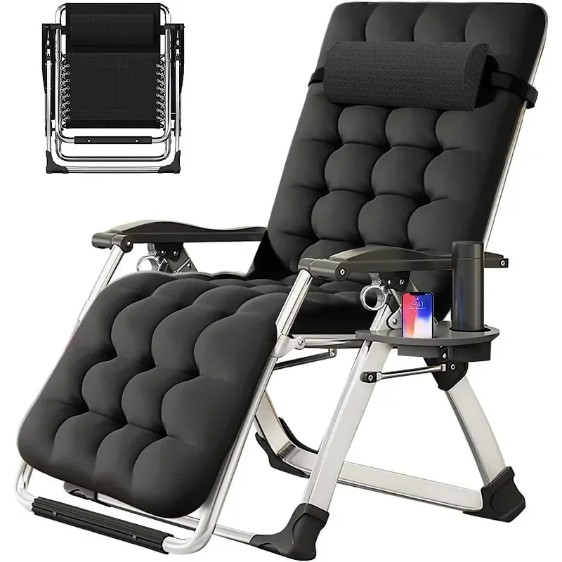 Zero gravity chair lounge chair with detachable cushion and outdoor pool tray, terrace lounge  folding lounge