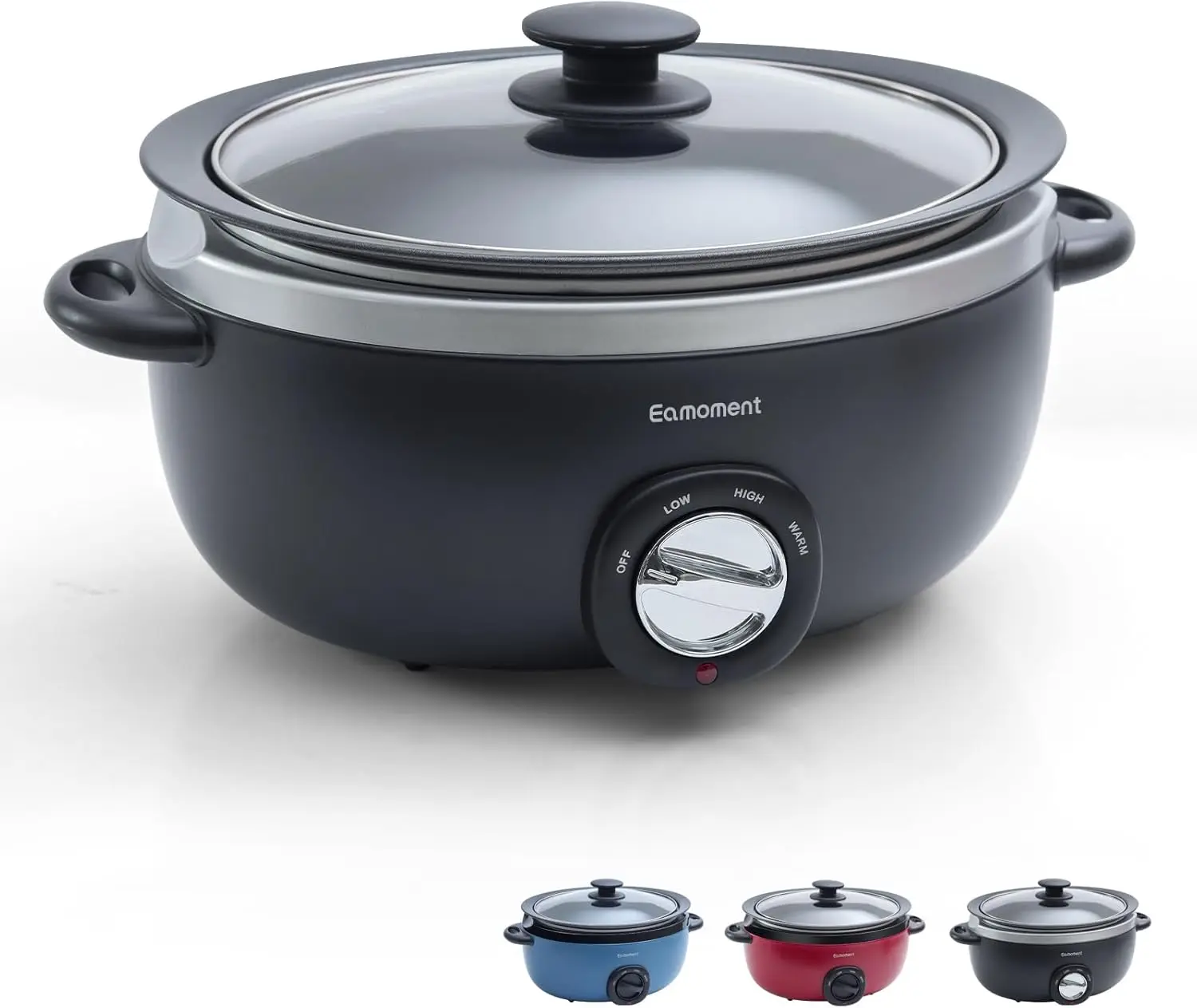 Pentola a cottura lenta da 3,5 litri Riscaldamento uniforme nero, pentola antiaderente, alluminio, rende il tuo cibo più delizioso. Adatto come regalo per le mogli,