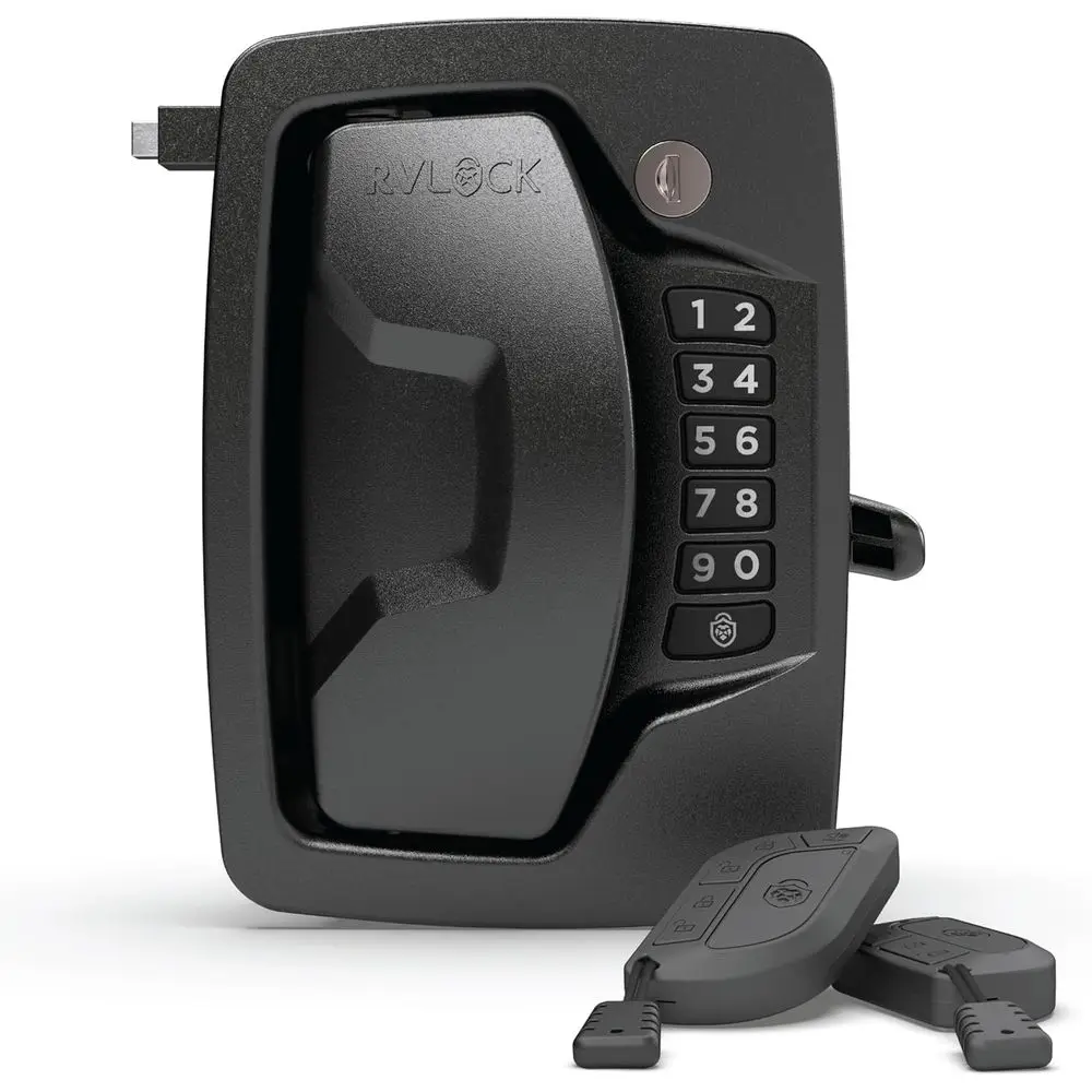 Atlas RV Door Lock for Class A/C Motorhome, Anti-Lockout Charge Port