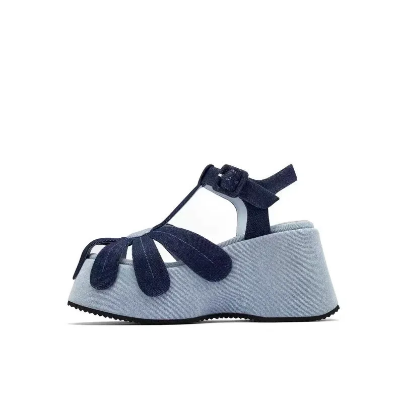 

Baotou Sandals Women's Summer 2025 New Hollow Thick Bottom Slope Heels Fashion Ultra High Heels Beach Roman Shoes Women
