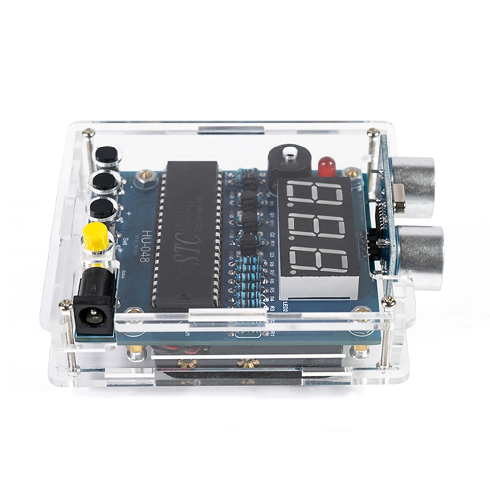 Telémetro ultrasónico DIY, kit de alarma de medición de distancia, alarma de radar de marcha atrás para coche, microcontrolador 51, soldadura electrónica STC