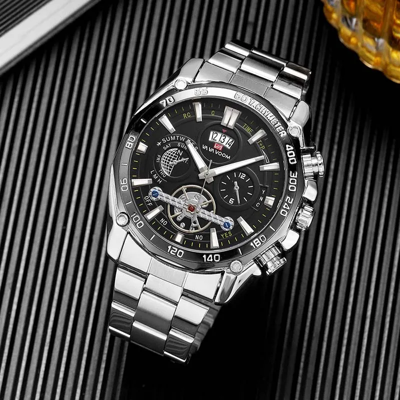 Sport Casual Men Quartz Wristwatches Brand Top Luxury Luminous Calendar Watch For Man Waterproof Stainless Steel Mens Army Clock