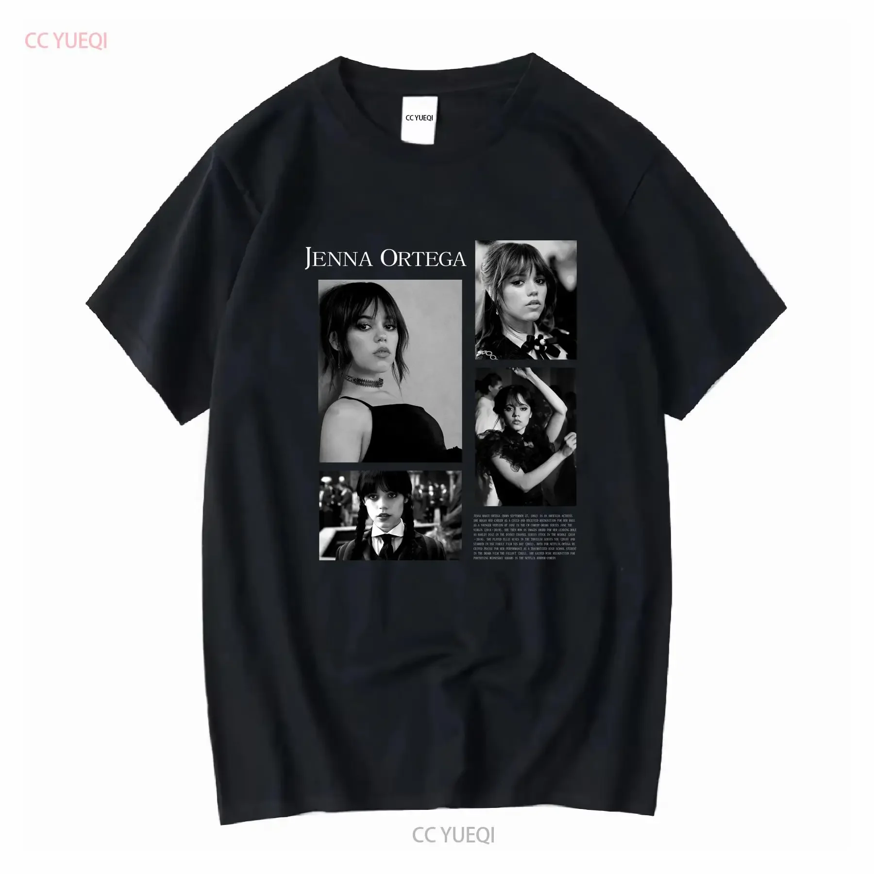 تي شيرت Jenna Ortega SweaT المحدود للرجال والنساء بأكمام طويلة أو قصيرة، جرافيك ملابس مصمم عتيق مغسول وجيد التهوية #1