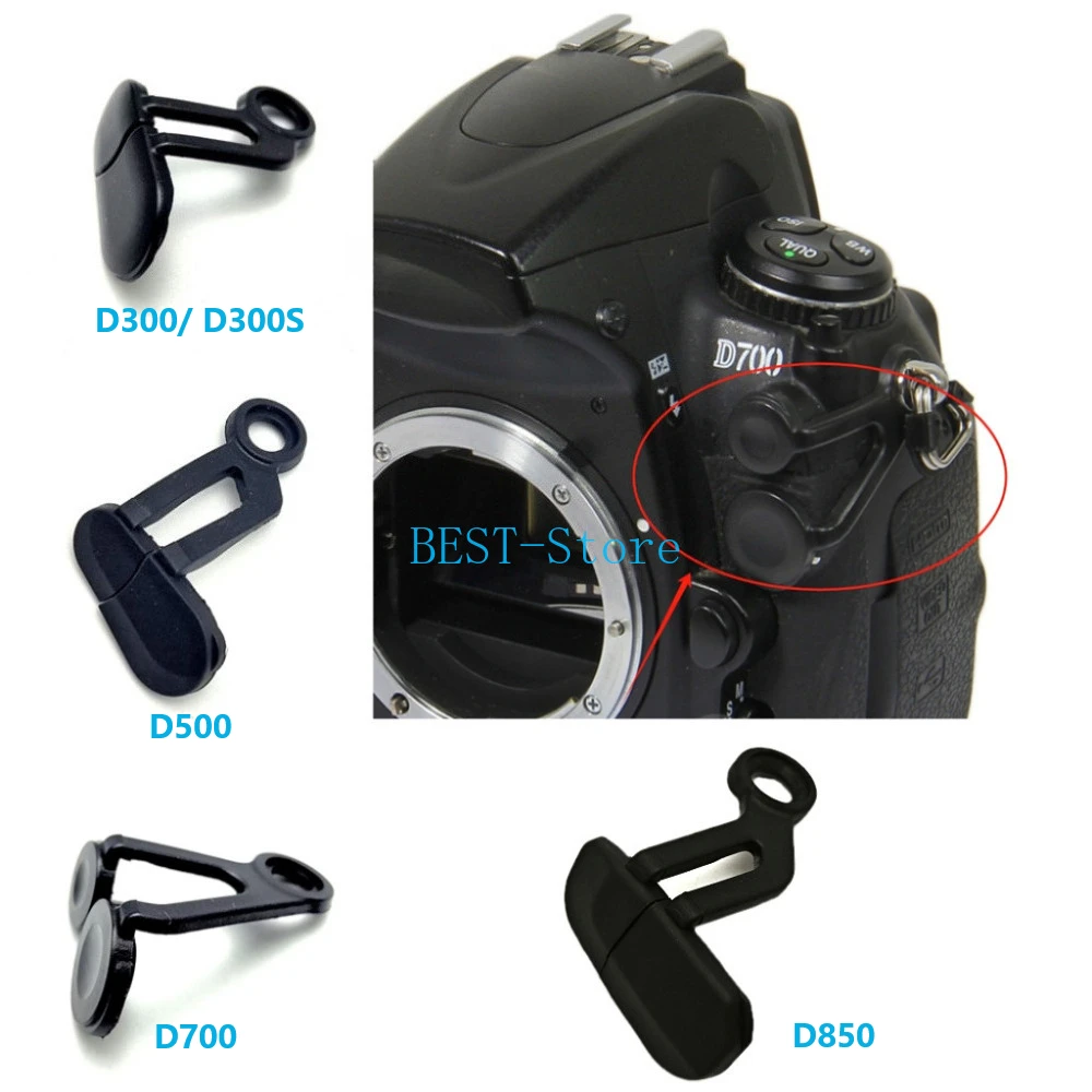 Tapa superior de Terminal de sincronización de 10 pines de alta calidad, tapa de puerta para Nikon D850 D700 D500 D300 D300S, accesorios de reparación de tapa de goma Flash