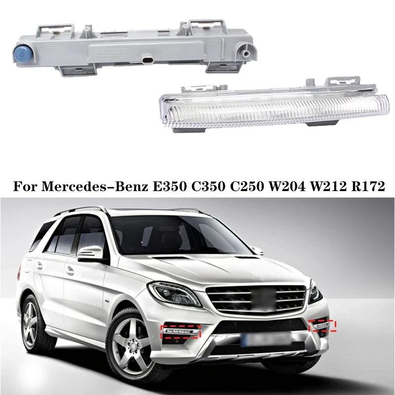 

For Mercedes-Benz E350 C350 C250 W204 W212 R172 2049068900 2049069000 Car Front LED Daytime Running Light DRL Fog Lamp