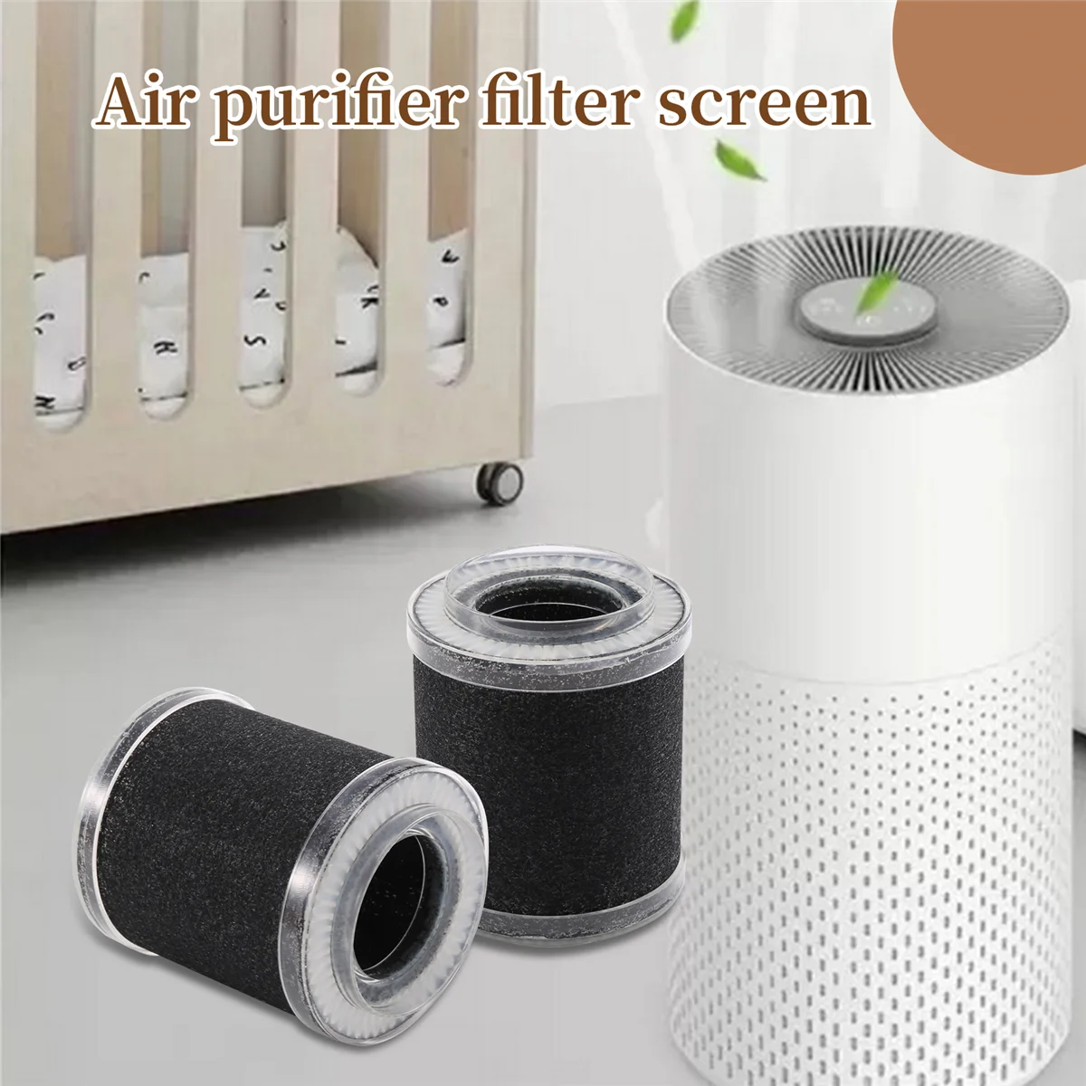 A74X 2Pcs HEPA Replacement Filter Activated Carbon Filters for Air Purifier to Remove Airborn Contaminants and Odors