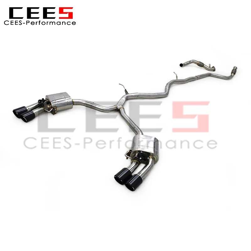 

CEES Tuning Catback for Audi A5 B9 2.0T 2023-2024 Four Door Car Stainless Steel SS304 Exhaust Pipe System with Carbon Fiber Tips