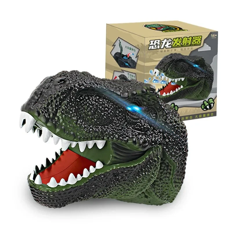 Lanzador de dinosaurio simulado de gran capacidad, repetidor eléctrico de revistas, tiranosaurio Jurásico Rex, juguete de regalo para niños, 1 piezas