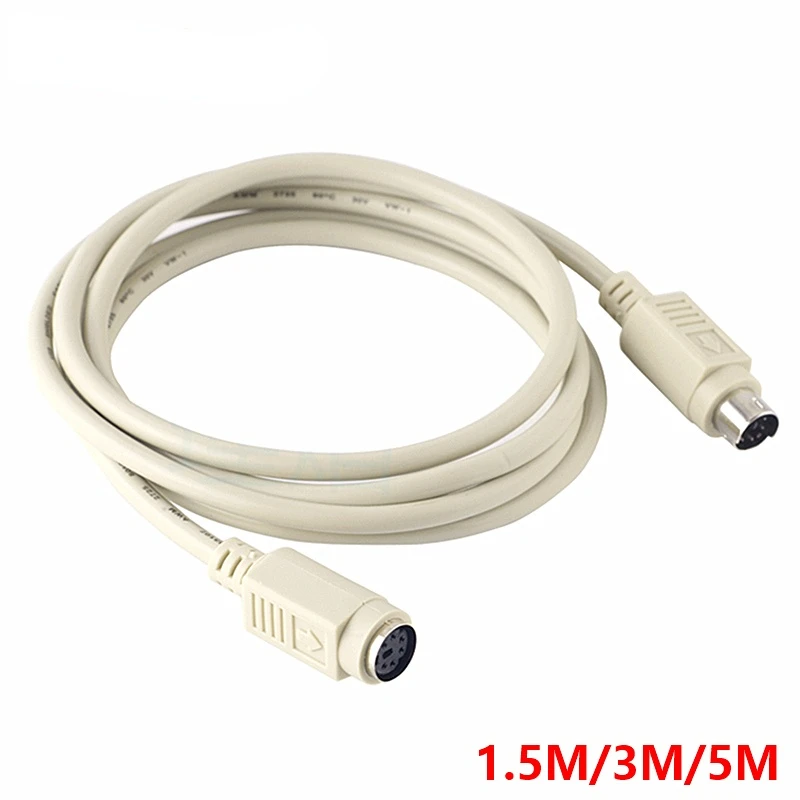 6 Pin PS2 PS/2 Male To Female Extender Cable Adapter Joiner Connector 6Pin Keyboard Mouse Extension  Wire HY417