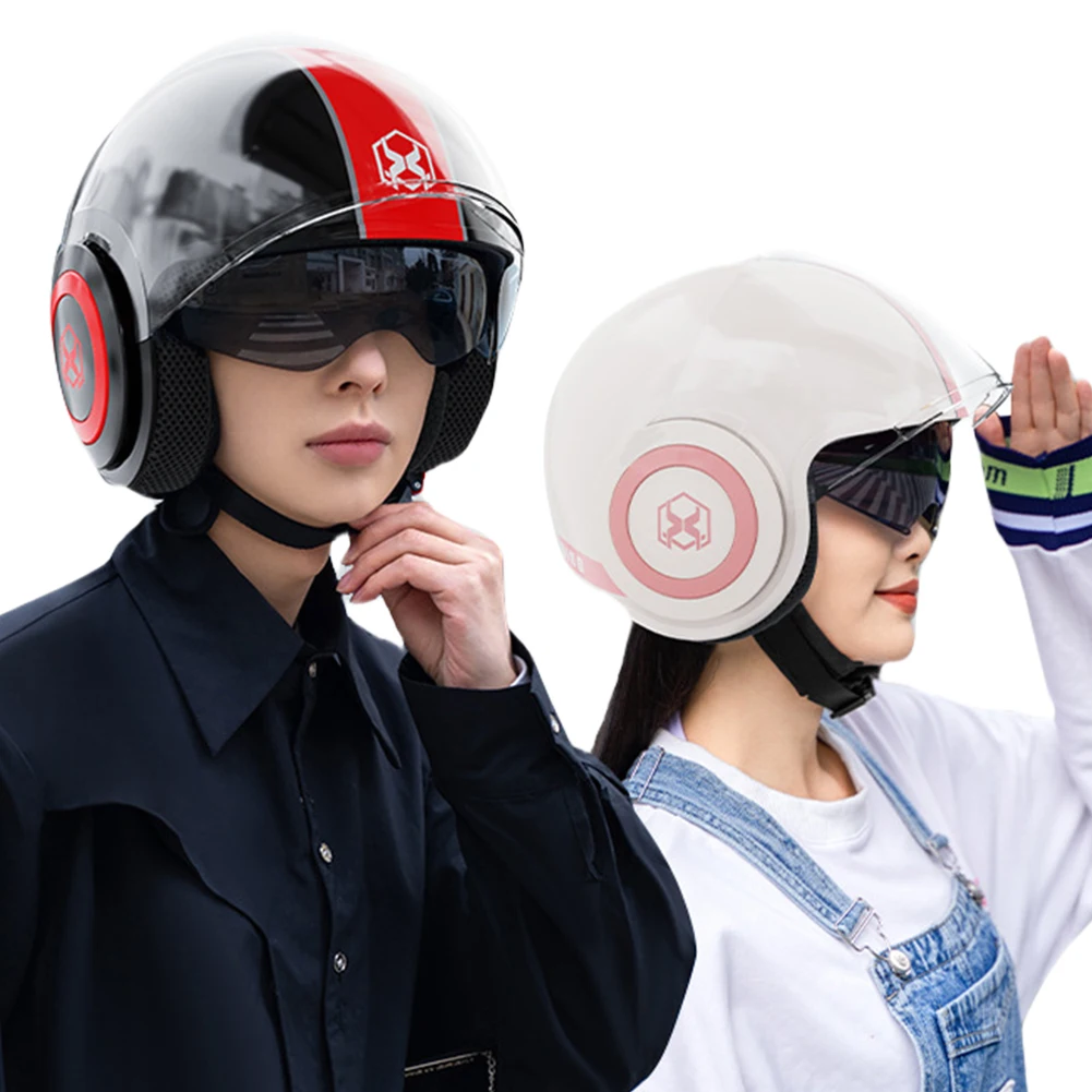 Demi-casque chaud à visière solaire, anti-UV, anti-absorbe ouissement, visage ouvert, vélo, scooter, scooter, RL, UTV, accessoires de pare-brise