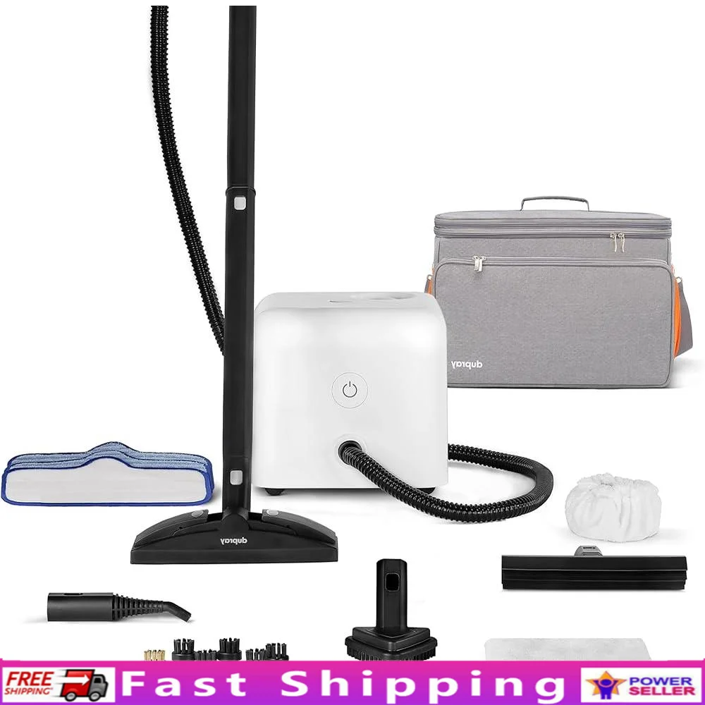 منظف بخار قوي خالي من المواد الكيميائية مكون من 17 قطعة، مجموعة متعددة الاستخدامات، بلاط الأرضيات، تنجيد السيارات، تصميم محمول صديق للبيئة