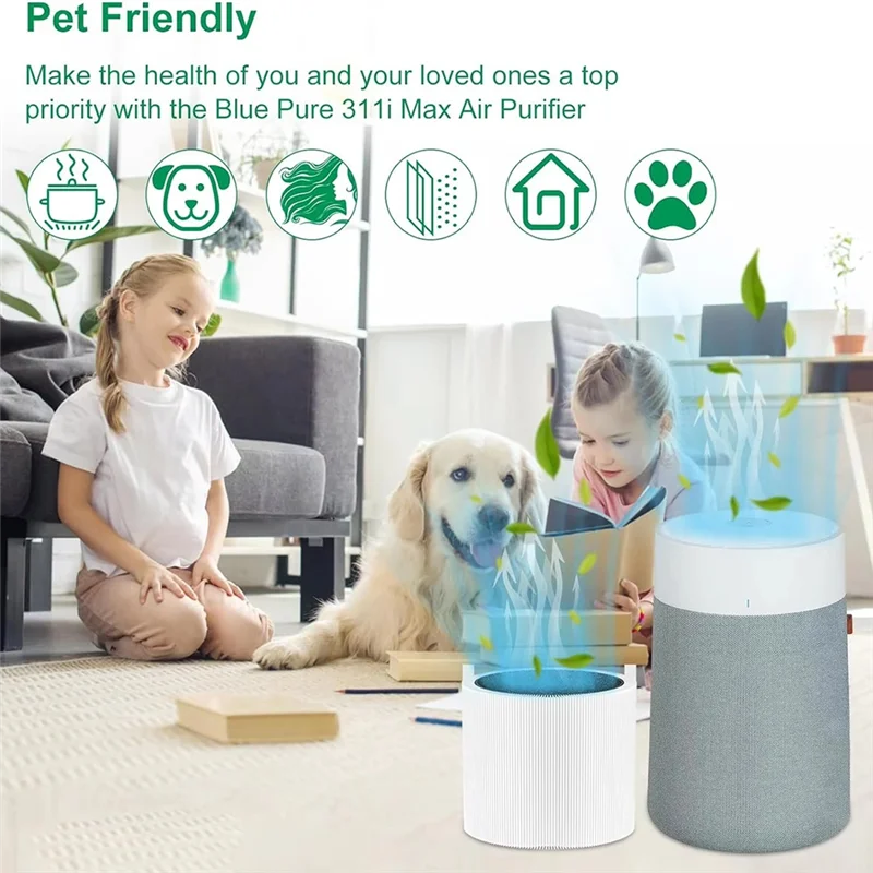 A97G لمرشحات الكربون المركبة BLUEAIR Blue Pure 311 3410 HEPA 2-Pack-قطع غيار عالية الكفاءة لأجهزة تنقية الهواء