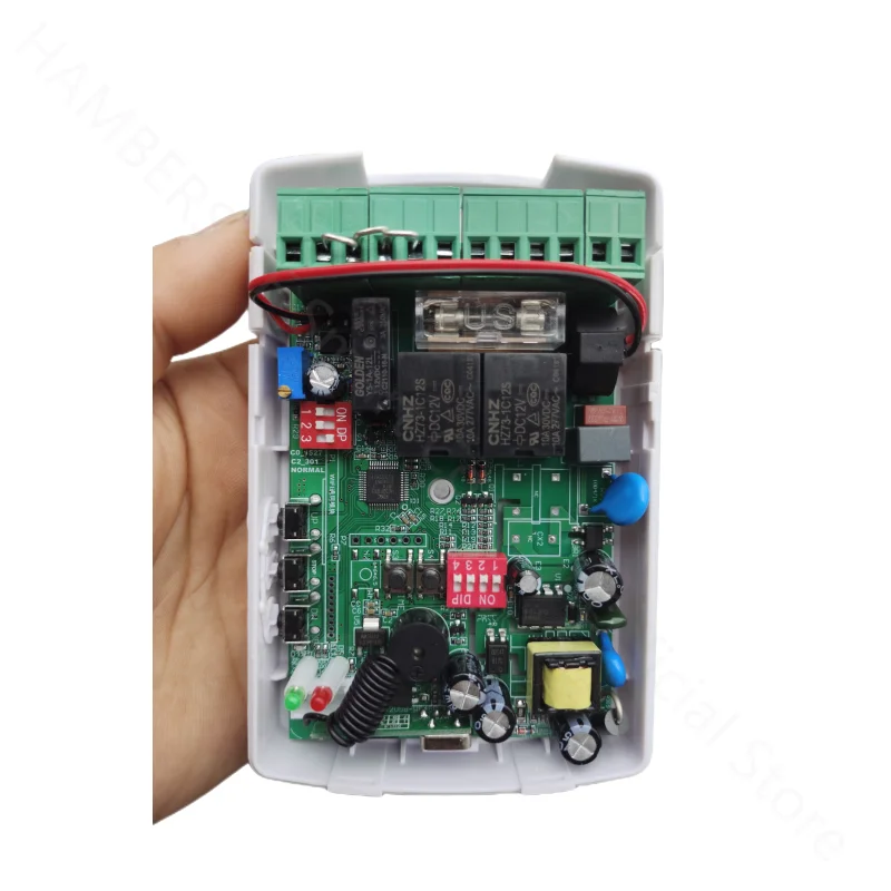 110V 220V Control Board For Motor Garage Door Roller Shutter Auto Gate 433mhz Control Panel With Remote Transmitter