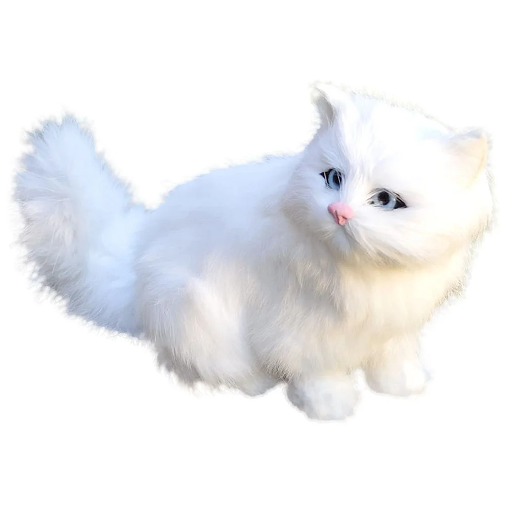 

Toy Cat Statue Furry The Simulation Fake Synthetic Figurines Toys Adorable Child