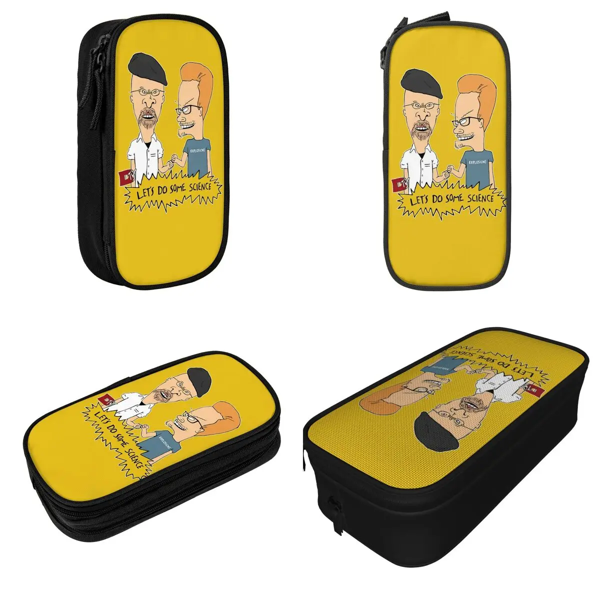 Large-capacity Pencil Case Mythbusters Office Supplies Beavis And Butt Head Double Layer Pencil Bag Make Up Bag Suprise Gift