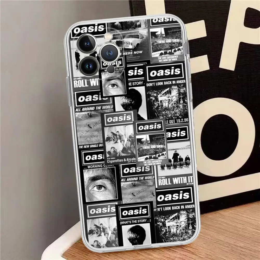 O-Oasis Band Phone Case For iPhone 15 14 13 12 Mini 11 Pro XS Max X XR SE 6 7 8 Plus Soft Silicone Cover