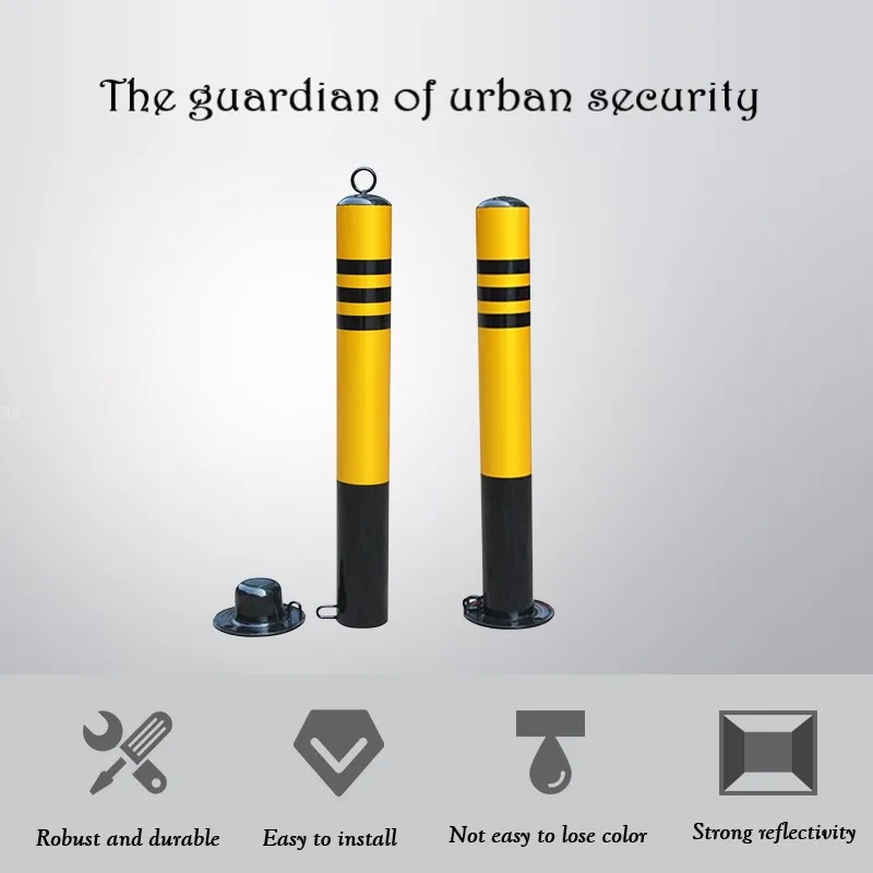 LHX-HD-LZ 76*600 Parking Lock Ground Lock Reflective Warning Column Isolation Column Parking Pile Activity Road Pile