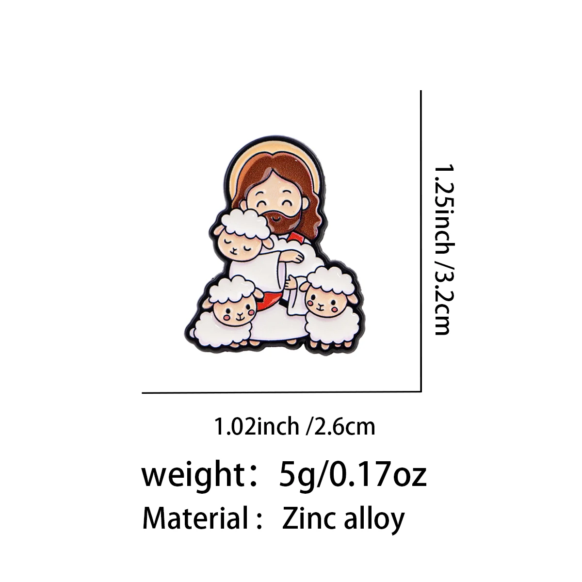 Broche émaillée Jésus, mignonn - Embroidery Jesus avis et prix