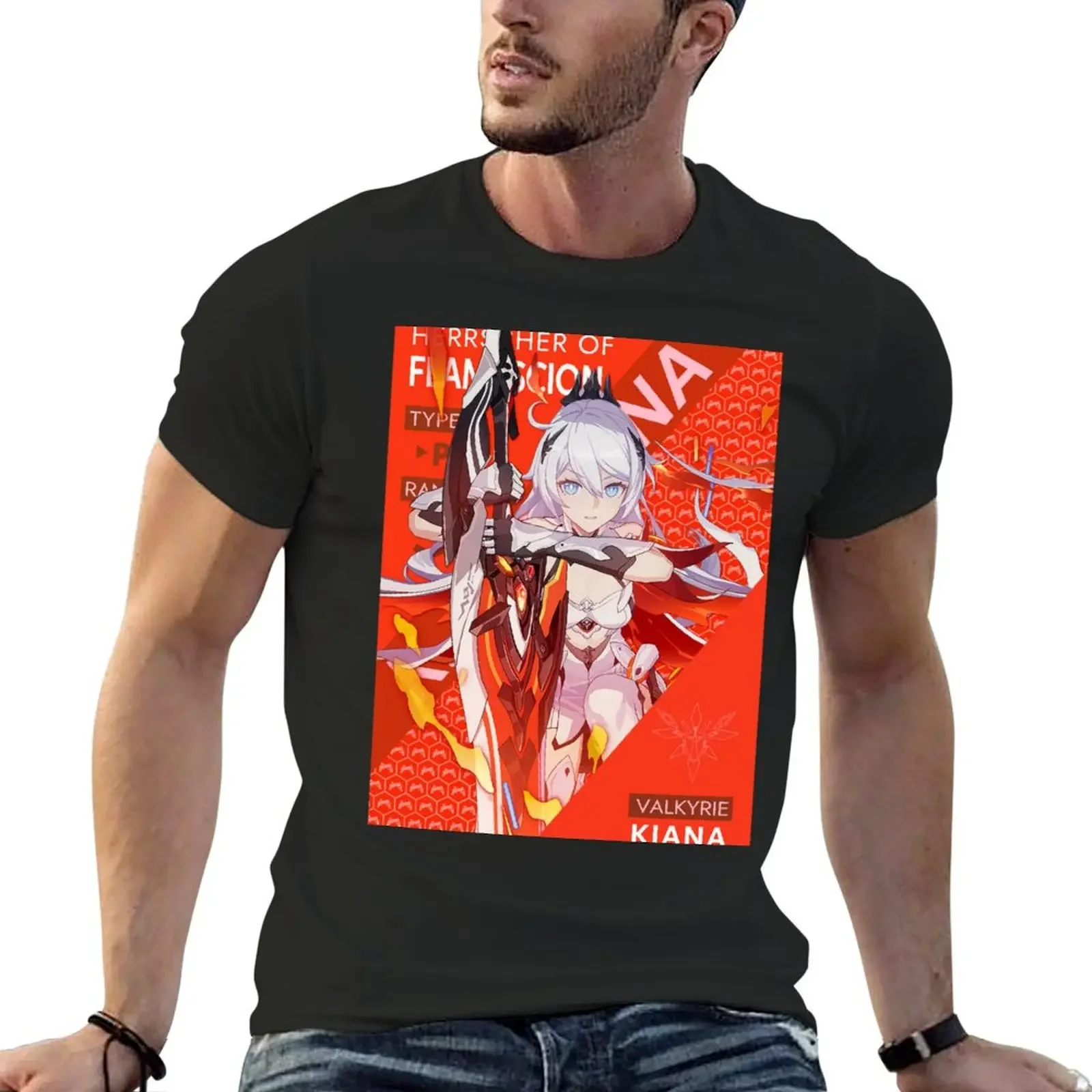 Kiana Kaslana Herrscher of Flamescion Honkai Impact T-Shirt quick drying designer shirts cute tops new edition T-shirt men